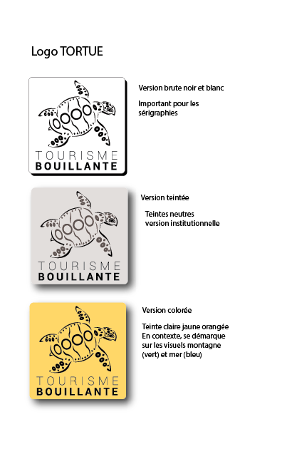 Charte du logo Tourisme Bouillante