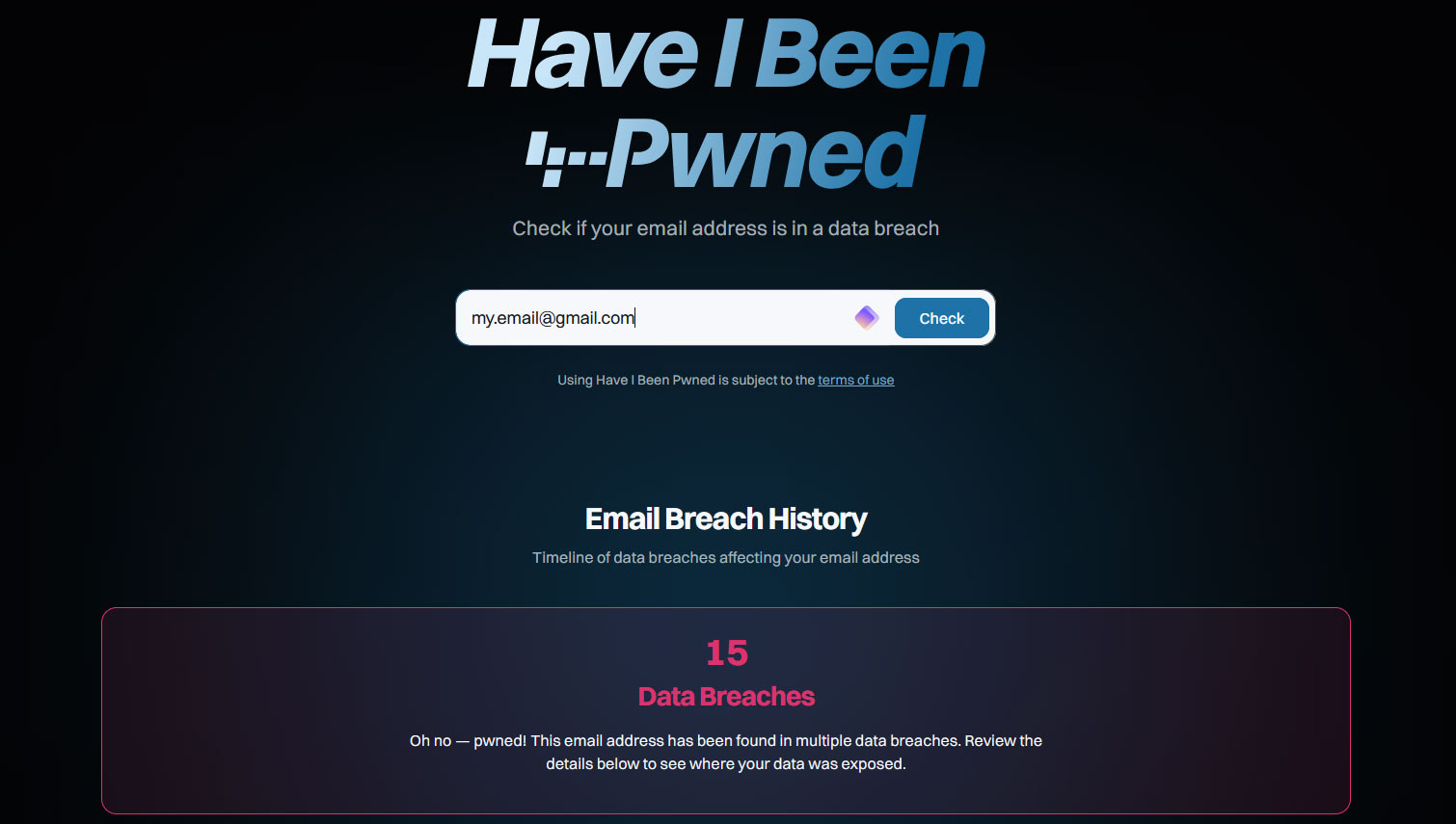 Have I been pwned ?
