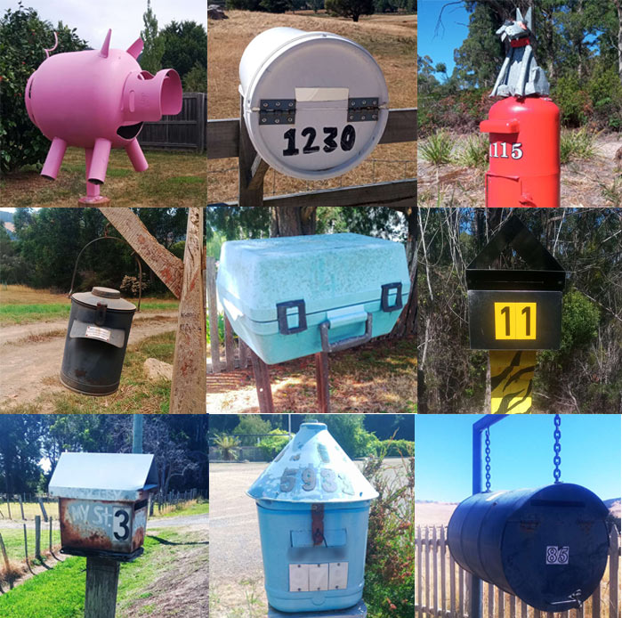Tasmanie, 75 boites aux lettres