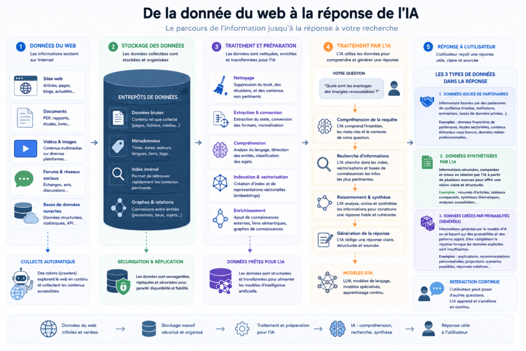 Recherche par IA : processus du traitement de l'information