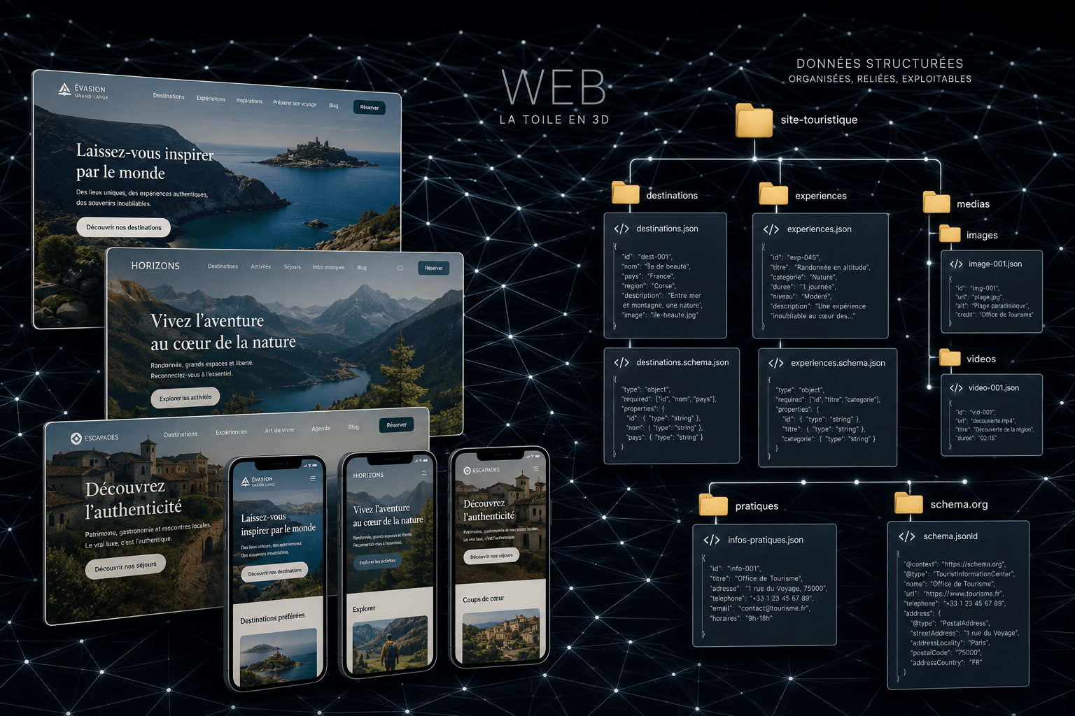 Site Web du futur, simple, beau et efficace