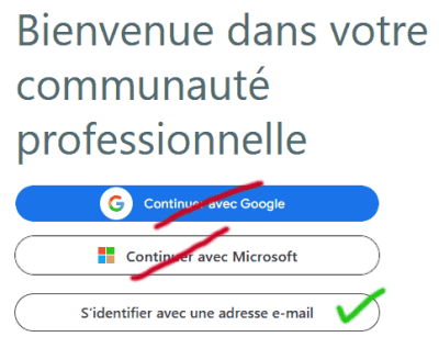 Ne jamais créer un compte avec un autre